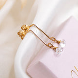 Herkimer Diamond Gold Filled Emaline Studs