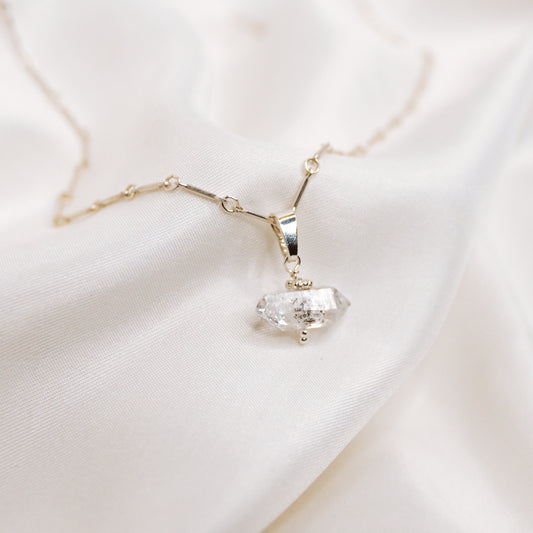Herkimer Diamond Sterling Silver Chunky Chain Necklace