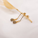 Labradorite Gold Filled Emaline Studs