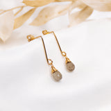 Labradorite Gold Filled Emaline Studs