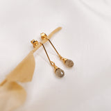 Labradorite Gold Filled Emaline Studs