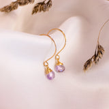 Pink Amethyst Gold Filled Lilibet Hooks