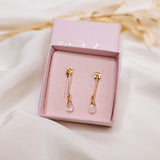 Moonstone Gold Filled Emaline Studs