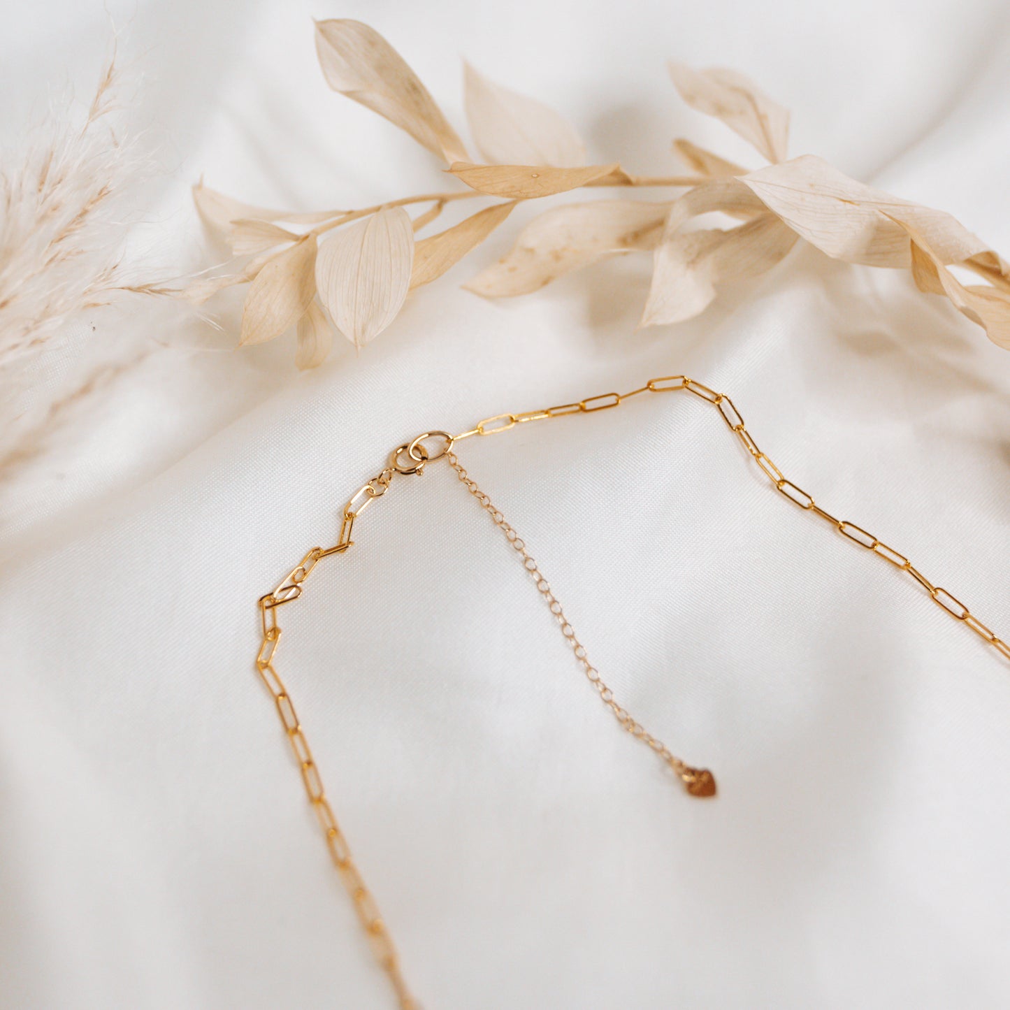Garnet Gold Filled Link Chain Necklace