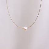 The Floating Crystal Necklace: Pearl