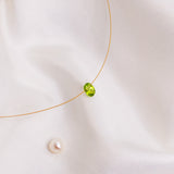 The Floating Crystal Necklace: Peridot