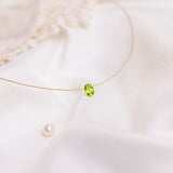 The Floating Crystal Necklace: Peridot