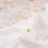 The Floating Crystal Necklace: Peridot