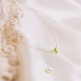 The Floating Crystal Necklace: Peridot