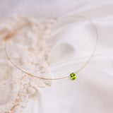 The Floating Crystal Necklace: Peridot