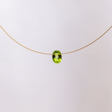 The Floating Crystal Necklace: Peridot