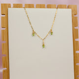 Peridot Chain Link Necklace