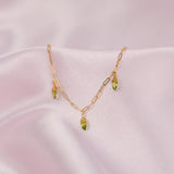 Peridot Chain Link Necklace