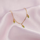 Peridot Chain Link Necklace