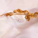 The Floating Crystal Necklace: Pink Amethyst