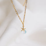 Rock Pool Aquamarine Necklace