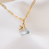 Rock Pool Aquamarine Necklace