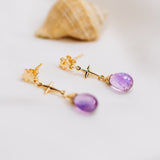 Amethyst Star Studs