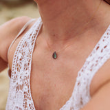 The Floating Crystal Necklace: Labradorite