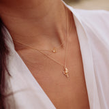 The Floating Crystal Necklace: Citrine