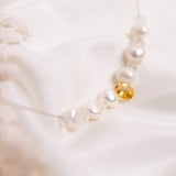 The Floating Crystal Necklace: Pearls, Moonstone & Citrine