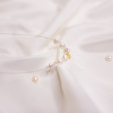 The Floating Crystal Necklace: Pearls, Moonstone & Citrine