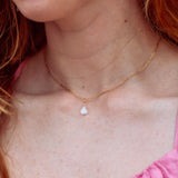 Moonstone Gold Filled Link Chain Necklace