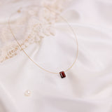 The Floating Crystal Necklace: Garnet