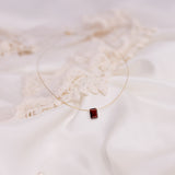 The Floating Crystal Necklace: Garnet