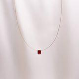 The Floating Crystal Necklace: Garnet